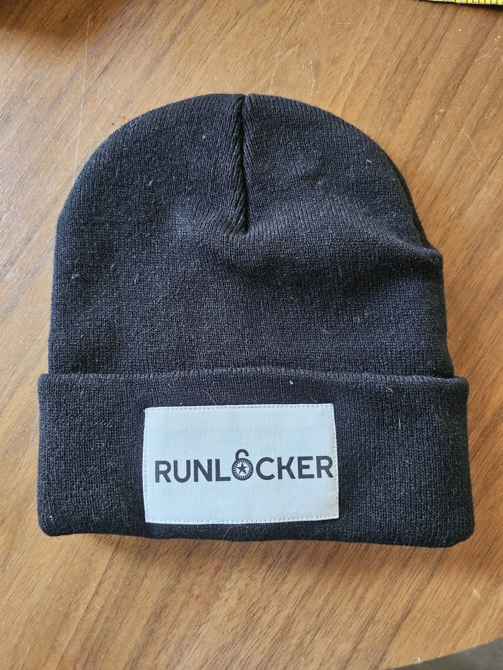 Black Knit Cuffed Beanie